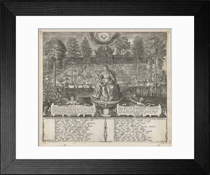 Framed Print : The Virgin and Child in the Enclosed Garden, 1606. Creator: Jan Wierix Framed Print : The Virgin and Child in the Enclosed Garden, 1606. Creator: Jan Wierix