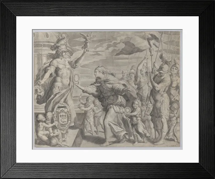 Framed Print : Allegory relating to the Pamphili family, ca. 1610-62. Creator: Johann Friedrich Greuter Framed Print : Allegory relating to the Pamphili family, ca. 1610-62. Creator: Johann Friedrich Greuter