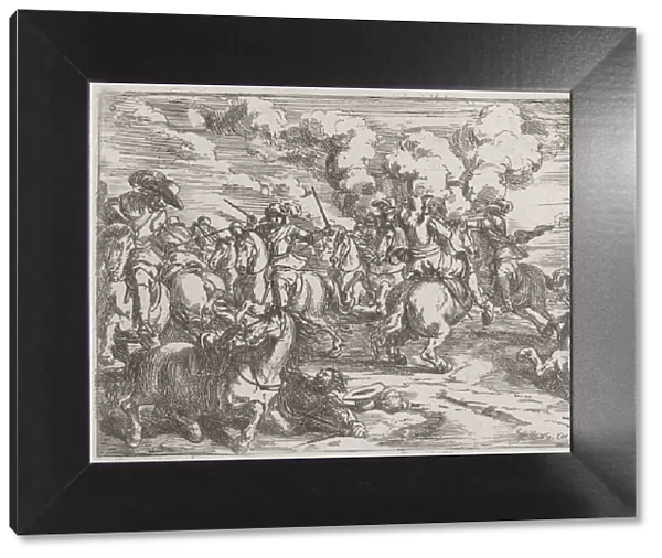Plate 6: the combat, 1635-60. Creator: Jacques Courtois
