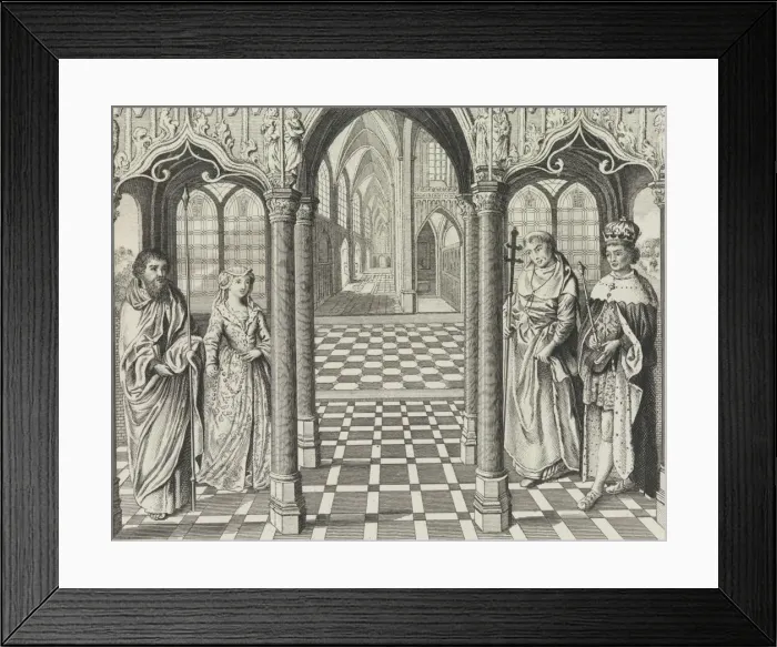 Framed Print : The Marriage of Henry the VIIth and Elizabeth of York, February 15, 1826. Creator: After Jan Gossart (called Mabuse) Framed Print : The Marriage of Henry the VIIth and Elizabeth of York, February 15, 1826. Creator: After Jan Gossart (called Mabuse)