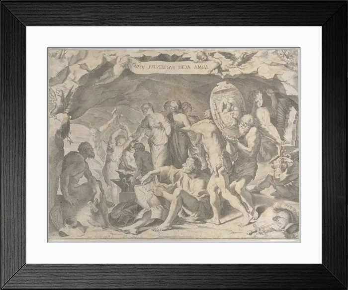 Framed Print : The Forge of Vulcan, 1620-47. Creator: Johann Friedrich Greuter Framed Print : The Forge of Vulcan, 1620-47. Creator: Johann Friedrich Greuter
