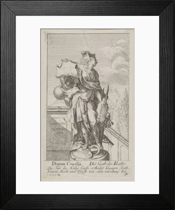Framed Print : The Gift of Counsel, ca. 1710-62. Creator: Johann Georg Bergmuller Framed Print : The Gift of Counsel, ca. 1710-62. Creator: Johann Georg Bergmuller