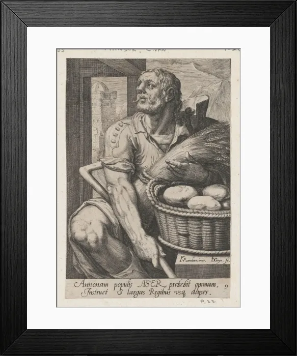 Framed Print : Asher, from The Twelve Sons of Jacob. Creator: Jacques de Gheyn II Framed Print : Asher, from The Twelve Sons of Jacob. Creator: Jacques de Gheyn II