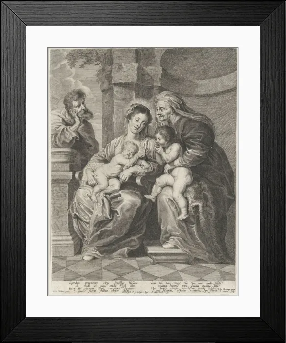 Framed Print : The Holy Family with Saint Elizabeth and the infant Saint John the Baptist, ca. 1640-53. Creators: Jan Witdoeck, Peter Paul Rubens Framed Print : The Holy Family with Saint Elizabeth and the infant Saint John the Baptist, ca. 1640-53. Creators: Jan Witdoeck, Peter Paul Rubens