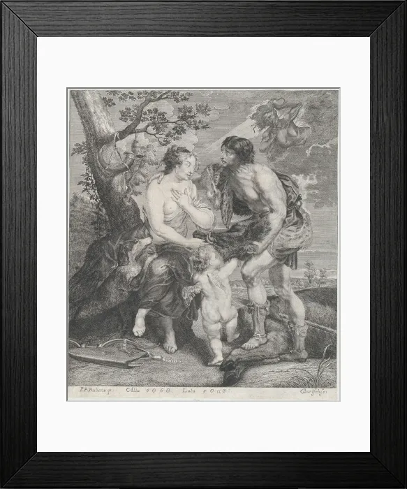 Framed Print : Atalanta and Meleager, ca. 1670-90. Creator: Johann Gottfried Bartsch Framed Print : Atalanta and Meleager, ca. 1670-90. Creator: Johann Gottfried Bartsch