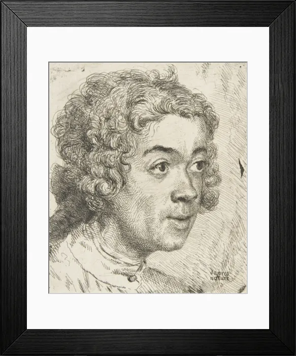 Framed Print : Self Portrait as a Young Man, 1733. Creator: Jean-Etienne Liotard Framed Print : Self Portrait as a Young Man, 1733. Creator: Jean-Etienne Liotard