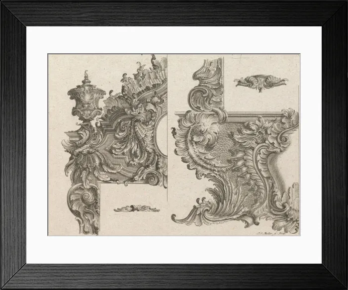 Framed Print : Suggestions for the Decoration of a Door and Window Frame, Plate 2 from Au... Printed ca. 1750-56. Creator: Johann Sebastian Muller Framed Print : Suggestions for the Decoration of a Door and Window Frame, Plate 2 from Au... Printed ca. 1750-56. Creator: Johann Sebastian Muller