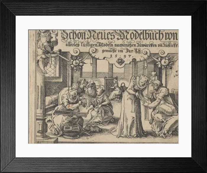 Framed Print : Schon Neues Modelbuch, 1597. Creator: Johann Sibmacher Framed Print : Schon Neues Modelbuch, 1597. Creator: Johann Sibmacher