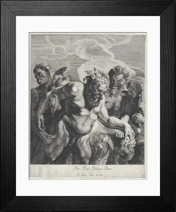 Framed Print : Drunken Silenus, 1630-57. Creators: Jonas Suyderhoef, Pieter Soutman Framed Print : Drunken Silenus, 1630-57. Creators: Jonas Suyderhoef, Pieter Soutman