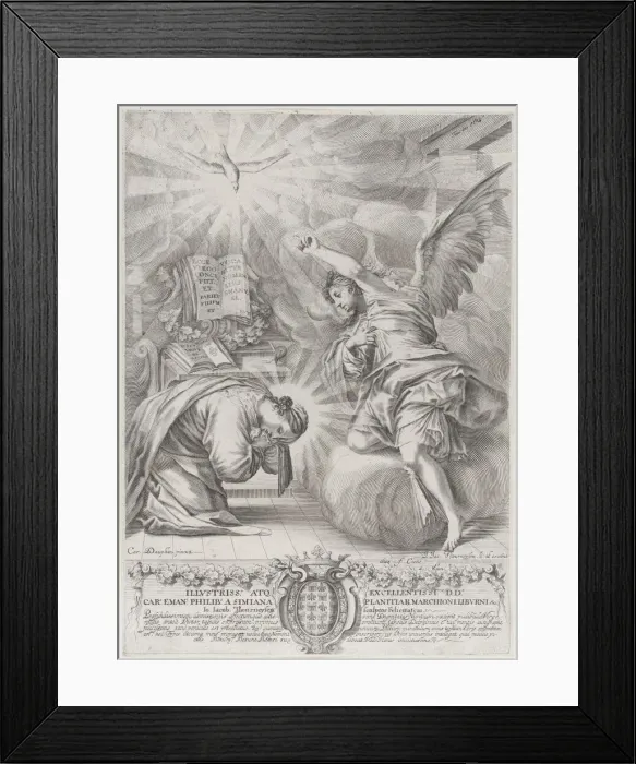 Framed Print : The Annunciation, 1652. Creator: Johann Jakob Thurneysen the Elder Framed Print : The Annunciation, 1652. Creator: Johann Jakob Thurneysen the Elder