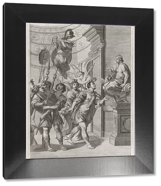 Plate 30: Marcellus dedicating the spoils of war to Jupiter; from Guillielmus Becanuss S... 1636. Creators: Johannes Meursius, Willem van der Beke