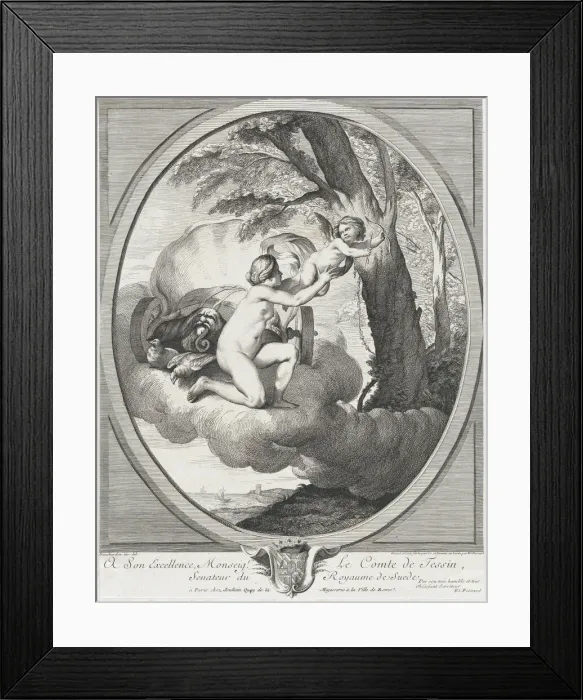 Framed Print : Venus and Cupid on a Cloud, 1730-67. Creator: Johann Justin Preissler Framed Print : Venus and Cupid on a Cloud, 1730-67. Creator: Johann Justin Preissler