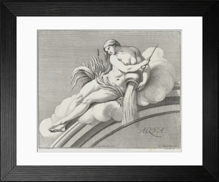 Framed Print : Water, 1735. Creator: Johann Justin Preissler Framed Print : Water, 1735. Creator: Johann Justin Preissler