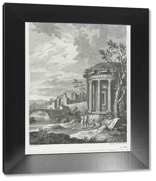 Landscape with Temple, ca. 1750-70. Creator: Joseph Wagner