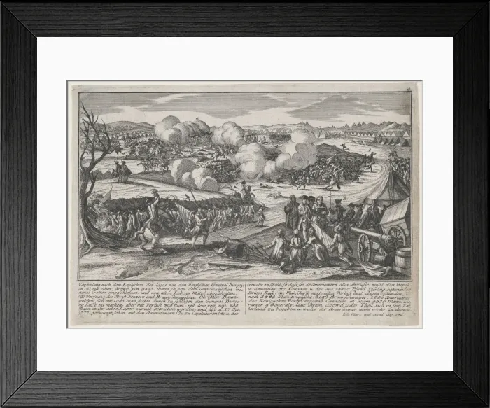 Framed Print : Battle of Saratoga (September 19, 1777). Creator: Johann Martin Will Framed Print : Battle of Saratoga (September 19, 1777). Creator: Johann Martin Will