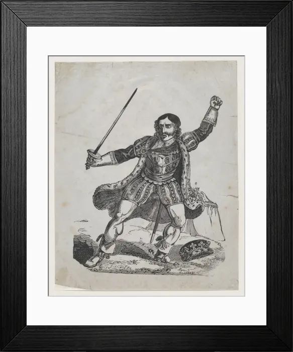 Framed Print : Edmund Kean as Richard III, 1815-1833. Creator: John Byrne Framed Print : Edmund Kean as Richard III, 1815-1833. Creator: John Byrne