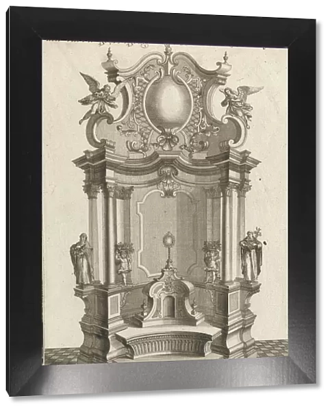 Design for a Monumental Altar, Plate a from Unterschiedliche Neu Inventier... Printed ca. 1750-56. Creator: Johann Michael Leüchte
