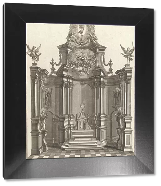 Design for a Monumental Altar, Plate e from Unterschiedliche Neu Inventier... Printed ca. 1750-56. Creator: Johann Michael Leüchte