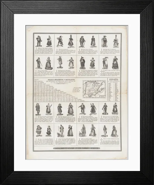 Framed Print : The dress of the regions of Spain, ca. 1860-70. Creator: Julian Mariana Framed Print : The dress of the regions of Spain, ca. 1860-70. Creator: Julian Mariana