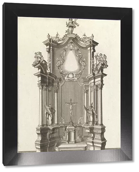 Design for a Monumental Altar, Plate h from Unterschiedliche Neu Inventier... Printed ca. 1750-56. Creator: Johann Michael Leüchte