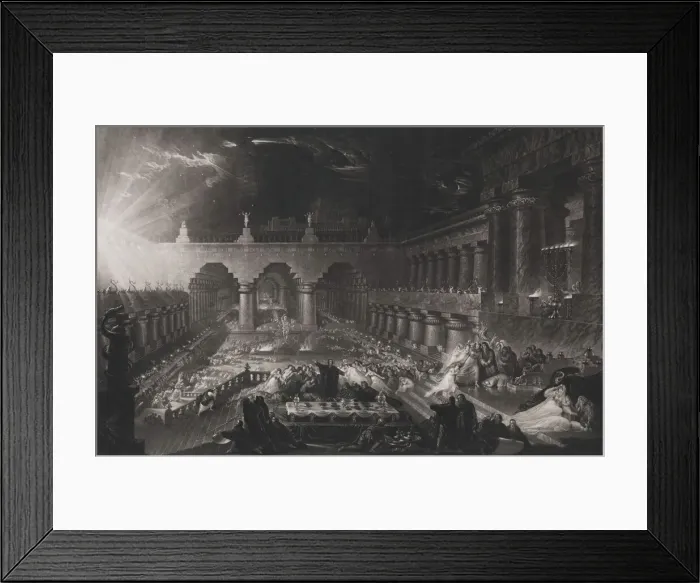 Framed Print : Belshazzars Feast (First steel plate), June 1, 1826. Creator: John Martin Framed Print : Belshazzars Feast (First steel plate), June 1, 1826. Creator: John Martin