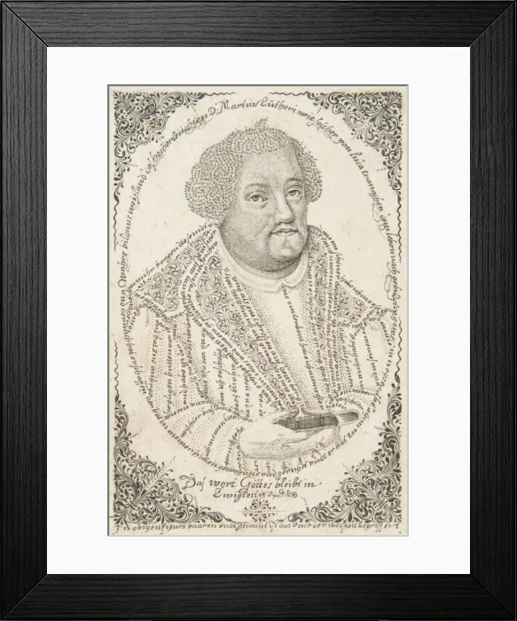 Framed Print : Portrait of Martin Luther, ca. 1680-1702. Creator: Johann Michael Püchler Framed Print : Portrait of Martin Luther, ca. 1680-1702. Creator: Johann Michael Püchler