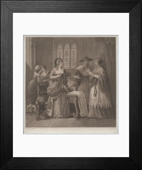 Framed Print : The Resentment of Queen Catherine (Paul de Rapin, History of England), 1790. Creator: John Ogborne Framed Print : The Resentment of Queen Catherine (Paul de Rapin, History of England), 1790. Creator: John Ogborne