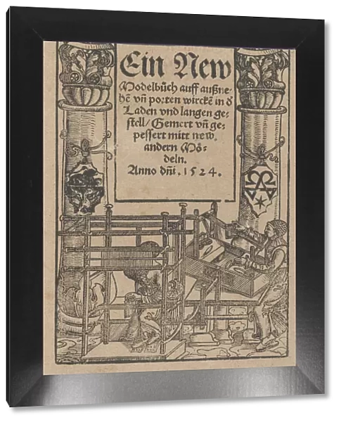 Ein new Modelbuch... title page (recto), October 22, 1524. Creator: Johann Schonsperger the Younger