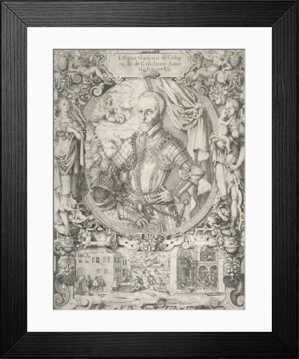 Framed Print : Gaspard de Coligny, Admiral of France, 1550-91. Creator: Jost Ammon Framed Print : Gaspard de Coligny, Admiral of France, 1550-91. Creator: Jost Ammon