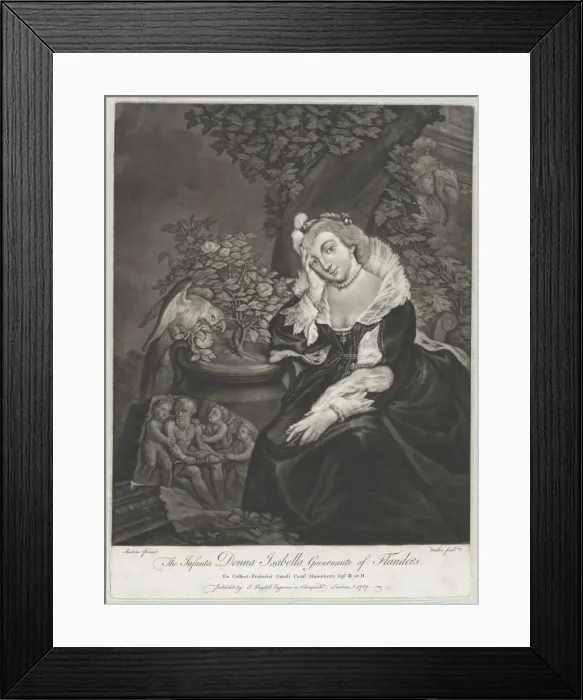 Framed Print : The Infanta Donna Isabella, Governante of Flanders, 1767. Creator: Johann Sebastian Muller Framed Print : The Infanta Donna Isabella, Governante of Flanders, 1767. Creator: Johann Sebastian Muller