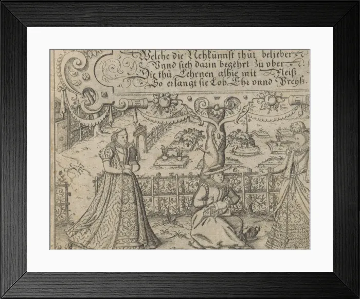 Framed Print : Newes Modelbuch in Kupffer (Title page, 1r), 1604. Creator: Johann Sibmacher Framed Print : Newes Modelbuch in Kupffer (Title page, 1r), 1604. Creator: Johann Sibmacher