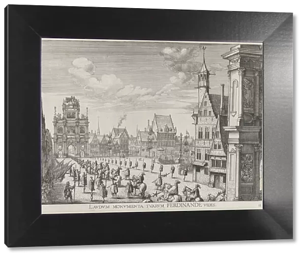 Plate 18: Procession of the Spanish Prince Ferdinand into the city of Ghent, January 28, 1... 1636. Creators: Johannes Meursius, Willem van der Beke