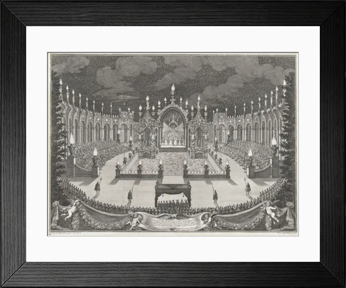 Framed Print : Final ballet of L Euleo festeggiante nel ritorno d Alessandro dall India, 1699. Creator: Johann Ulrich Kraus Framed Print : Final ballet of L Euleo festeggiante nel ritorno d Alessandro dall India, 1699. Creator: Johann Ulrich Kraus