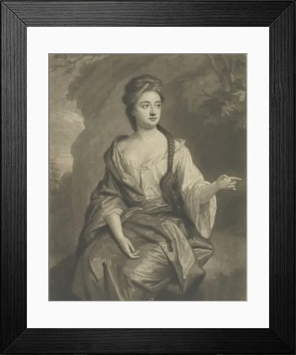 Framed Print : Isabella, Duchess of Grafton, 1692. Creator: John Smith Framed Print : Isabella, Duchess of Grafton, 1692. Creator: John Smith