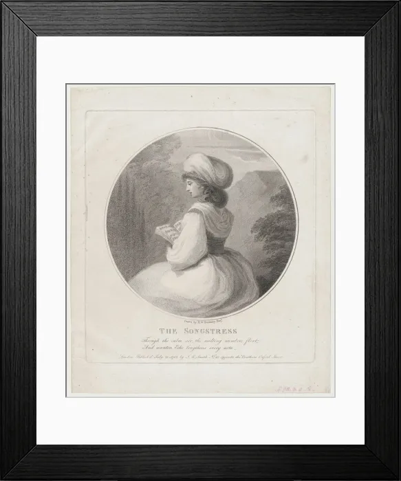 Framed Print : The Songstress, 1782. Creator: John Raphael Smith Framed Print : The Songstress, 1782. Creator: John Raphael Smith