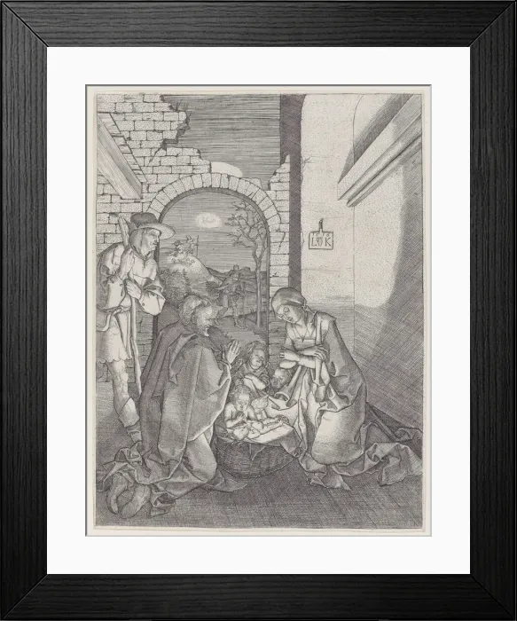 Framed Print : The Nativity, 1516. Creator: Ludwig Krug Framed Print : The Nativity, 1516. Creator: Ludwig Krug