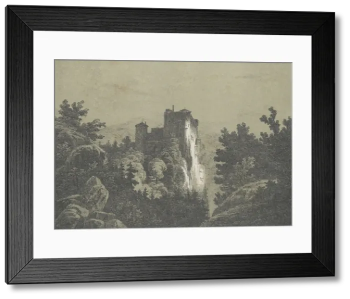 Framed Print : Ruins of a Castle, ca. 1827. Creator: Karl Blechen Framed Print : Ruins of a Castle, ca. 1827. Creator: Karl Blechen