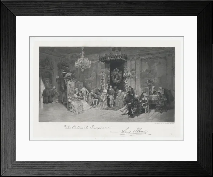 Framed Print : The cardinals reception, 1881. Creator: After Luis Alvarez Catalá Framed Print : The cardinals reception, 1881. Creator: After Luis Alvarez Catalá