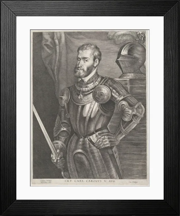 Framed Print : Portrait of Emperor Charles V, ca. 1620-30 Creator: Lucas Vorsterman Framed Print : Portrait of Emperor Charles V, ca. 1620-30 Creator: Lucas Vorsterman