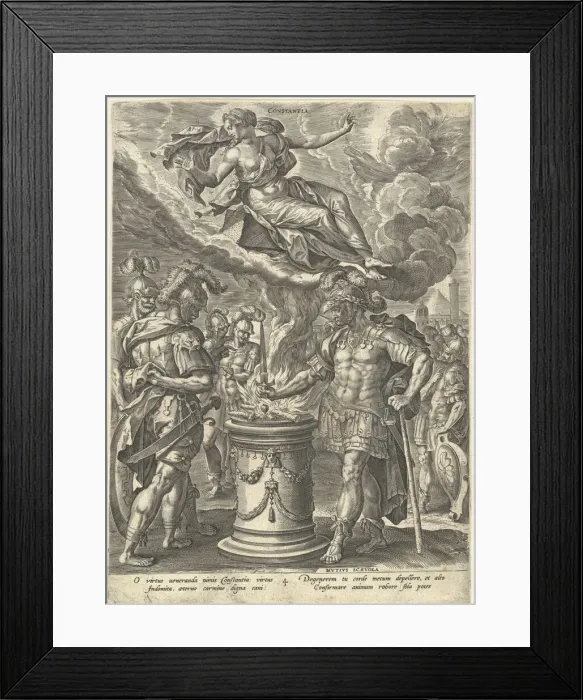 Framed Print : Constantia, ca. 1581. Creator: After Maerten de Vos Framed Print : Constantia, ca. 1581. Creator: After Maerten de Vos