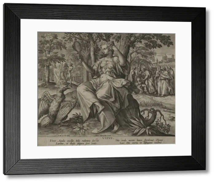 Framed Print : Sight (Visus), from the Fiver Senses. n. d. Creator: After Maerten de Vos Framed Print : Sight (Visus), from the Fiver Senses. n. d. Creator: After Maerten de Vos