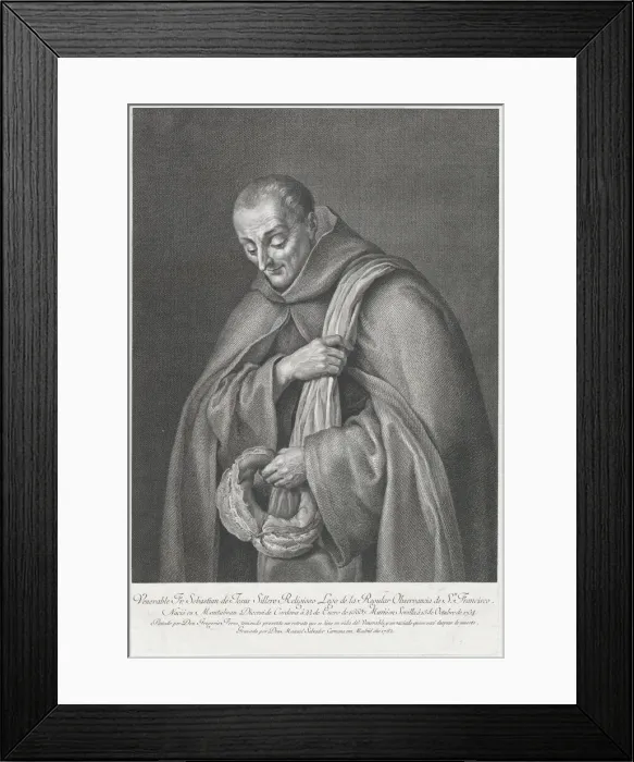Framed Print : Portrait of the venerable Franciscan Father Sebastian Sillero, 1782. Creator: Manuel Salvador Carmona Framed Print : Portrait of the venerable Franciscan Father Sebastian Sillero, 1782. Creator: Manuel Salvador Carmona