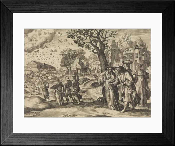 Framed Print : The Animals Going into the Ark from The Story of the Family of Seth, 1586 Creator: Johann Sadeler I Framed Print : The Animals Going into the Ark from The Story of the Family of Seth, 1586 Creator: Johann Sadeler I