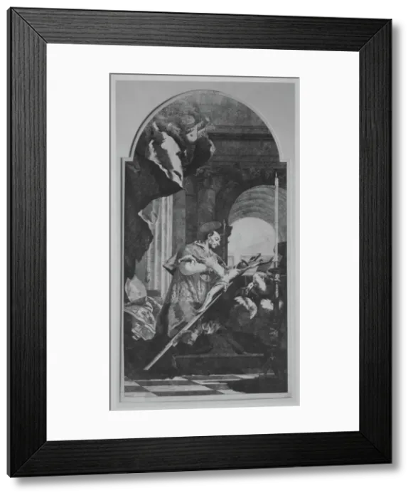 Framed Print : Saint Charles Borromeo Venerating the Crucifix, ca. 1770. Creators: Lorenzo Tiepolo, Giovanni Battista Tiepolo Framed Print : Saint Charles Borromeo Venerating the Crucifix, ca. 1770. Creators: Lorenzo Tiepolo, Giovanni Battista Tiepolo