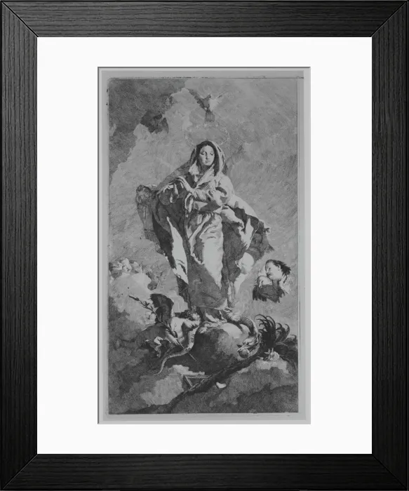 Framed Print : The Immaculate Conception, ca. 1770. Creator: Lorenzo Tiepolo Framed Print : The Immaculate Conception, ca. 1770. Creator: Lorenzo Tiepolo
