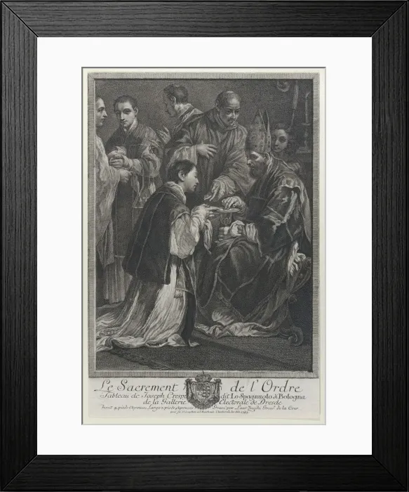 Framed Print : Ordination, from The Seven Sacraments, 1765. Creator: Lorenzo Zucchi Framed Print : Ordination, from The Seven Sacraments, 1765. Creator: Lorenzo Zucchi