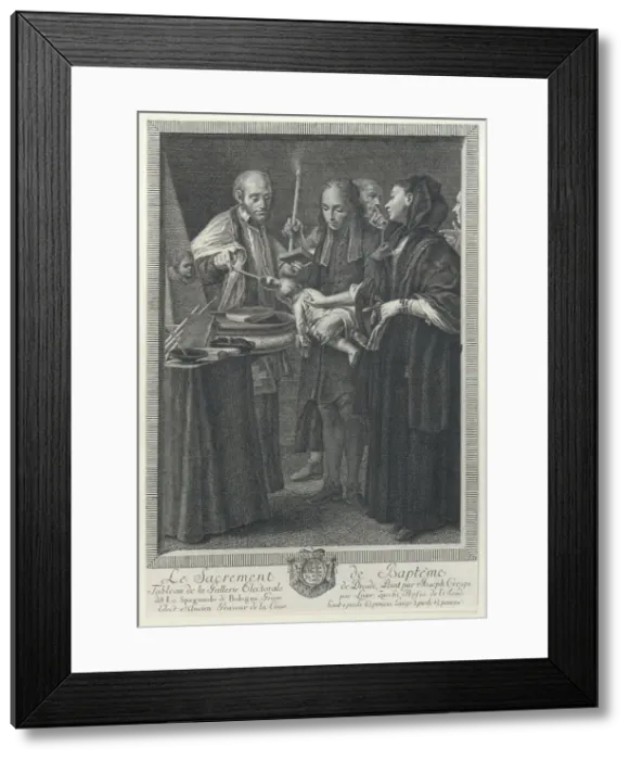 Framed Print : Baptism, from The Seven Sacraments, ca. 1765. Creator: Lorenzo Zucchi Framed Print : Baptism, from The Seven Sacraments, ca. 1765. Creator: Lorenzo Zucchi