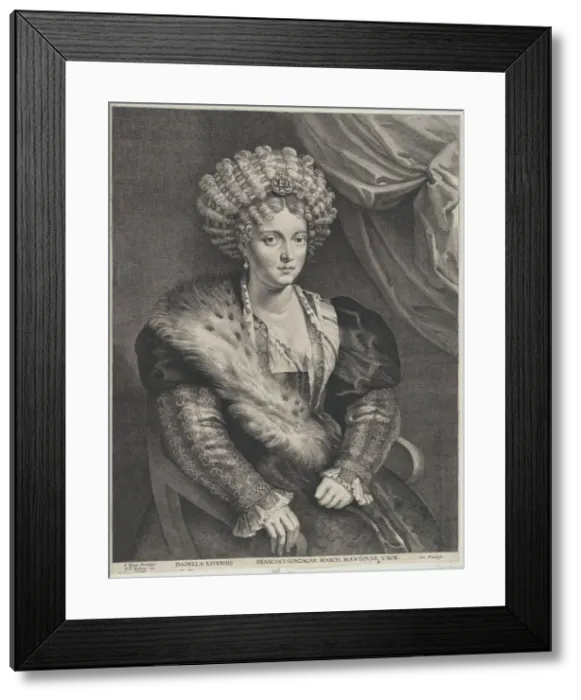 Framed Print : Portrait of Isabella d Este, 1620-30. Creator: Lucas Vorsterman Framed Print : Portrait of Isabella d Este, 1620-30. Creator: Lucas Vorsterman