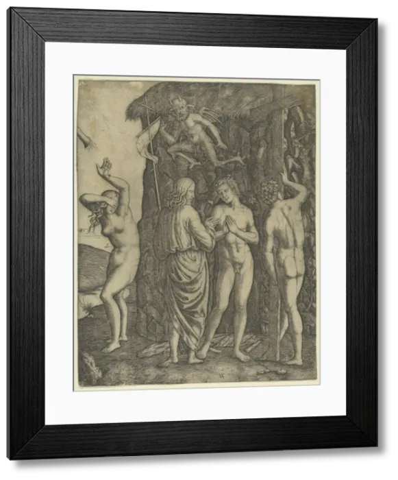 Framed Print : Christ in Limbo with Adam and Eve, ca. 1500-1534. Creator: Marcantonio Raimondi Framed Print : Christ in Limbo with Adam and Eve, ca. 1500-1534. Creator: Marcantonio Raimondi