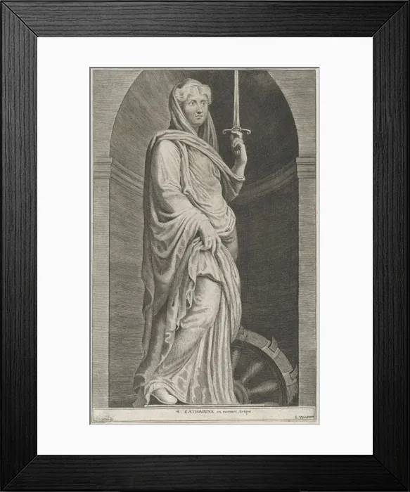 Framed Print : Saint Catherine, within a niche, 1615-75. Creator: Lucas Vorsterman Framed Print : Saint Catherine, within a niche, 1615-75. Creator: Lucas Vorsterman